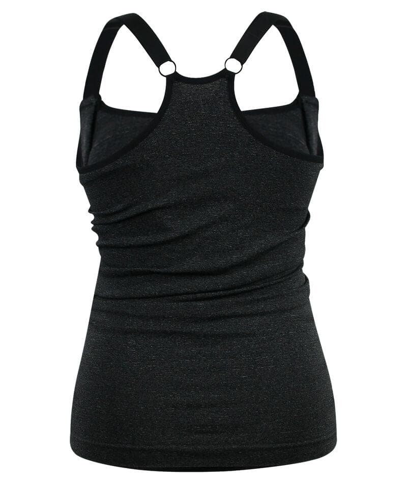 Sugar Candy Fuller Bust Seamless F-HH Cup Nursing Tank - Charcoal - Image 8
