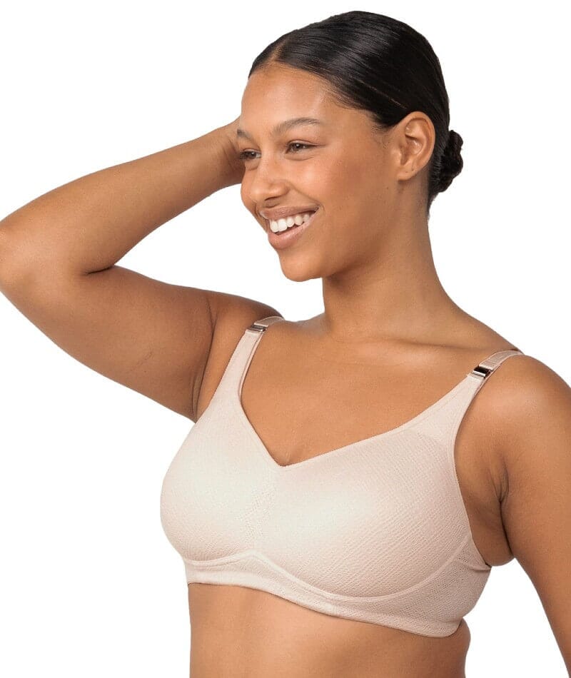 Triumph Amour Maternity Lace Padded Wire-free Bra - Nude Pink - Image 4