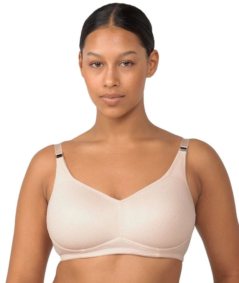 Triumph Amour Maternity Lace Padded Wire-free Bra - Nude Pink - Image 5