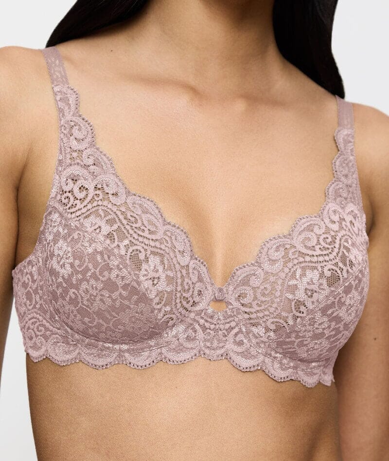 Triumph Amourette Balconette Underwire Non-Padded Bra - Mauve Rose - Image 3