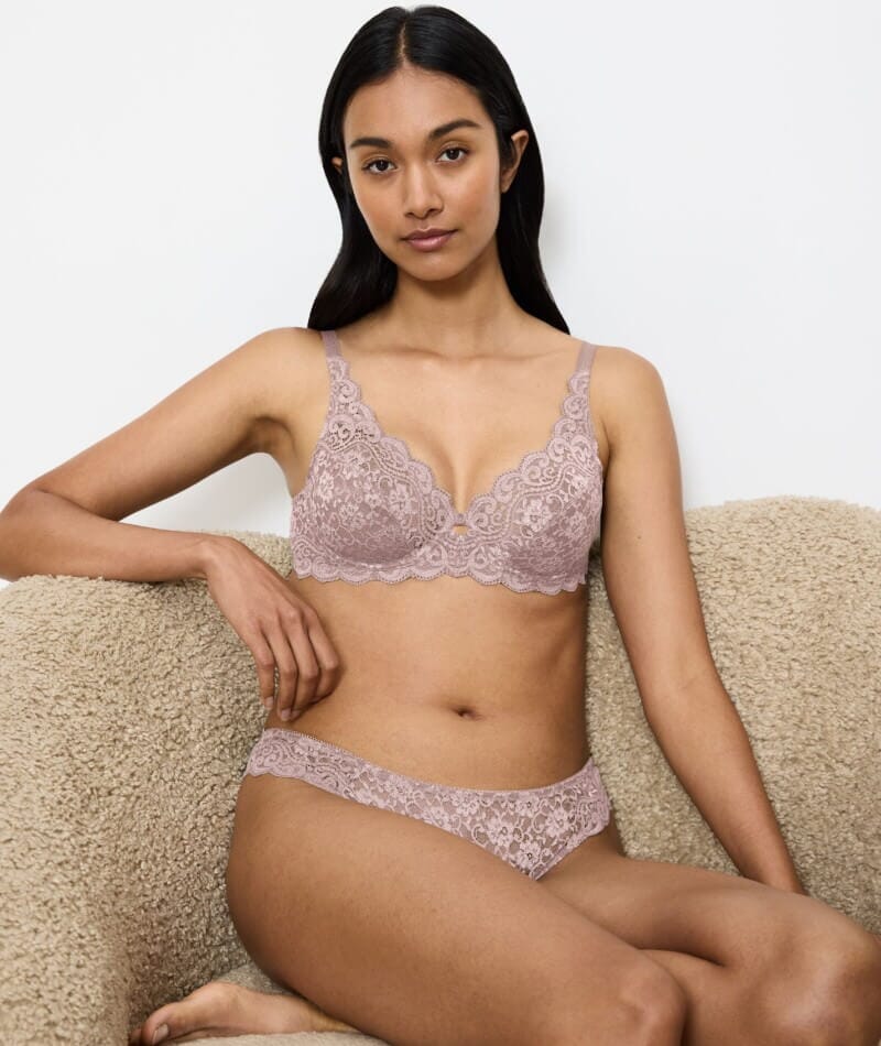 Triumph Amourette Balconette Underwire Non-Padded Bra - Mauve Rose - Image 4