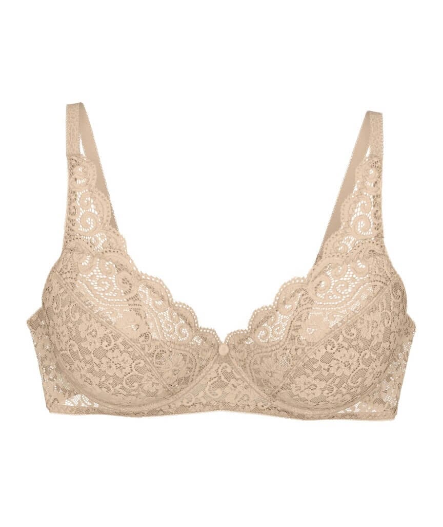 Triumph Amourette Lace Balconette Wire-Free Bra - Skin - Image 5