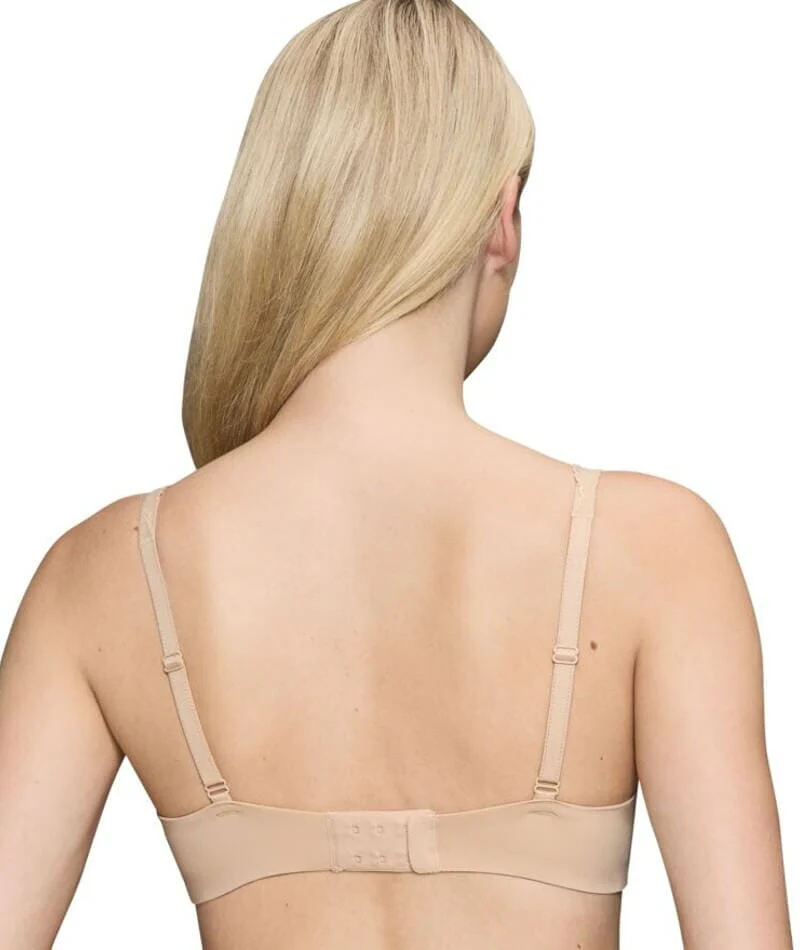 Triumph Body Make-up Illusion Lace Underwired Balconette Bra - Nude Beige - Image 2