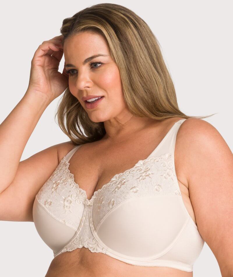Triumph Embroidered Minimizer Bra - Fawn - Image 5