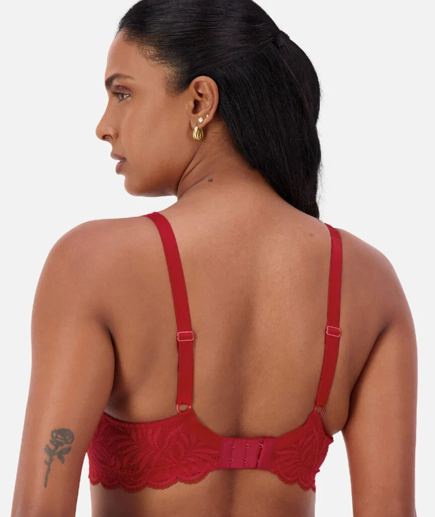 Triumph Essential Lace Balconette Bra - Mars Red - Image 2