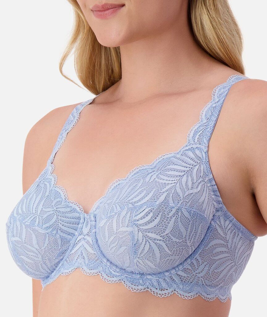 Triumph Essential Lace Balconette Bra - Wedgewood Blue - Image 3