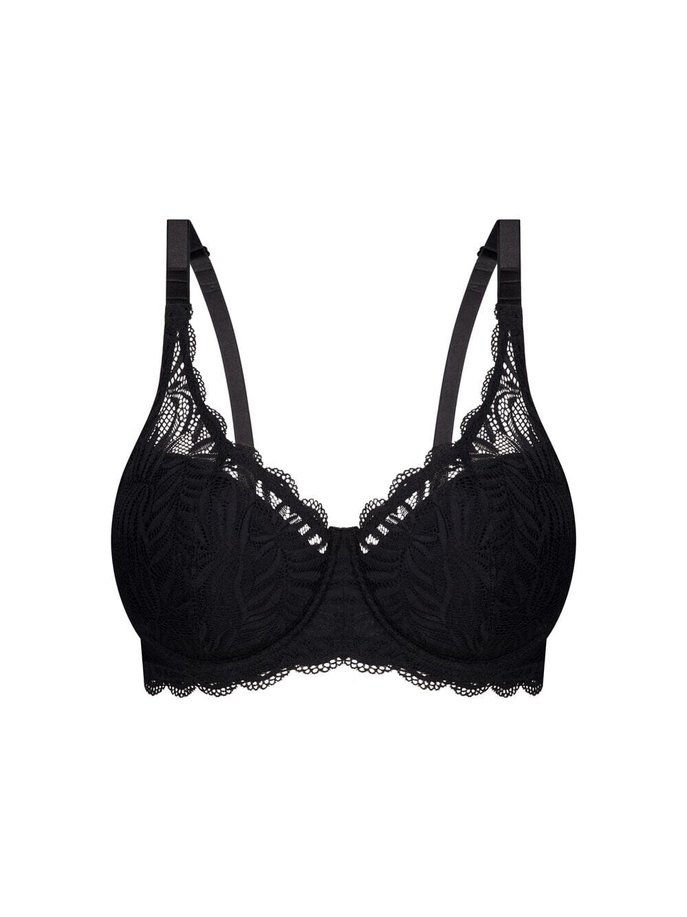 Triumph Essential Lace Underwire Half-Cup Padded Balconette Bra - Black - Image 5