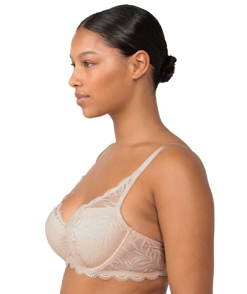 Triumph Essential Lace Underwire Half-Cup Padded Balconette Bra - Nude Pink - Image 3