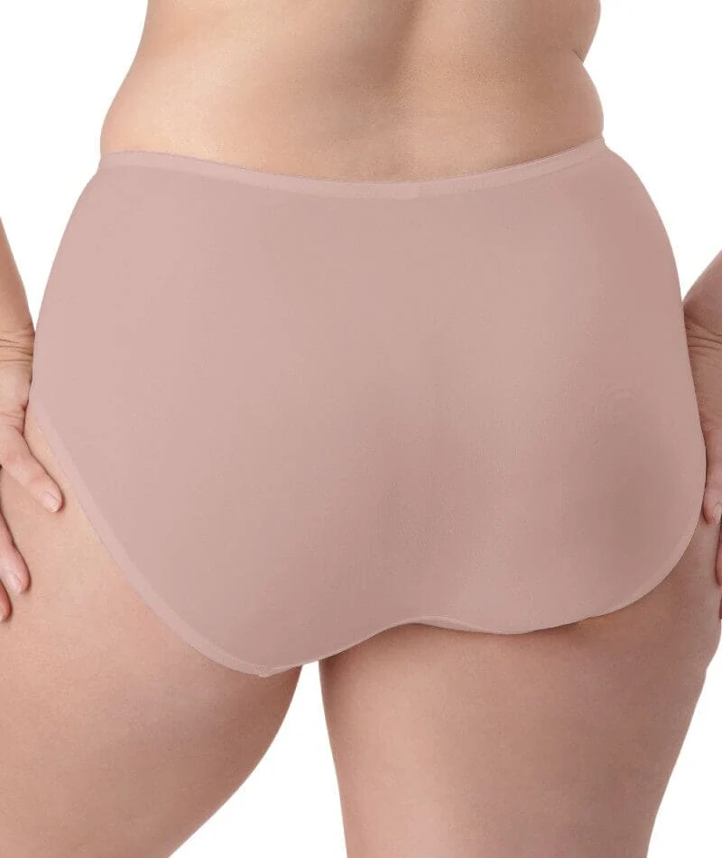 Triumph Lacy Minimiser Maxi Brief - Chocolate Mousse - Image 2