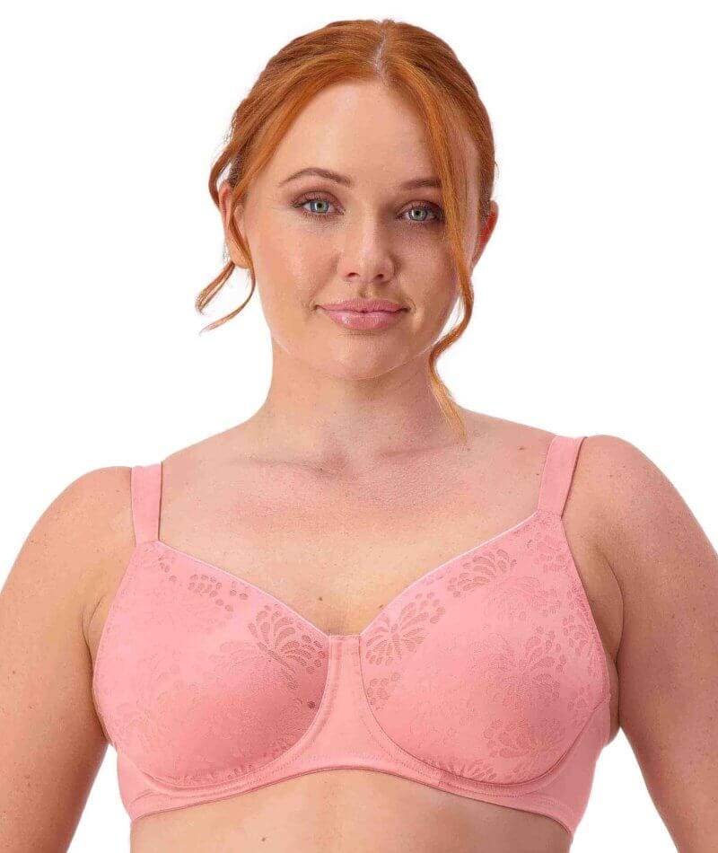 Triumph Lacy Minimizer 2 Pack Bra - Toasted Almond/Cherry Rose - Image 3