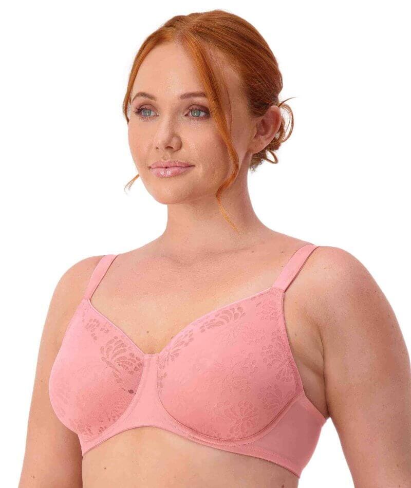 Triumph Lacy Minimizer 2 Pack Bra - Toasted Almond/Cherry Rose - Image 7