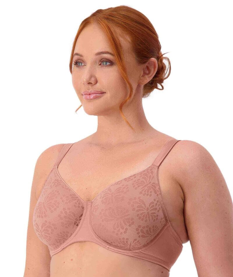 Triumph Lacy Minimizer 2 Pack Bra - Toasted Almond/Cherry Rose - Image 8
