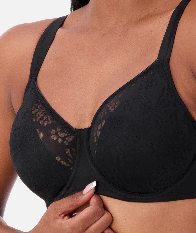 Triumph Lacy Minimizer Bra - Black - Image 4