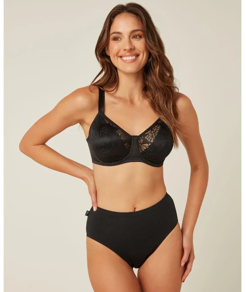 Triumph Lacy Minimizer Bra - Black - Image 6