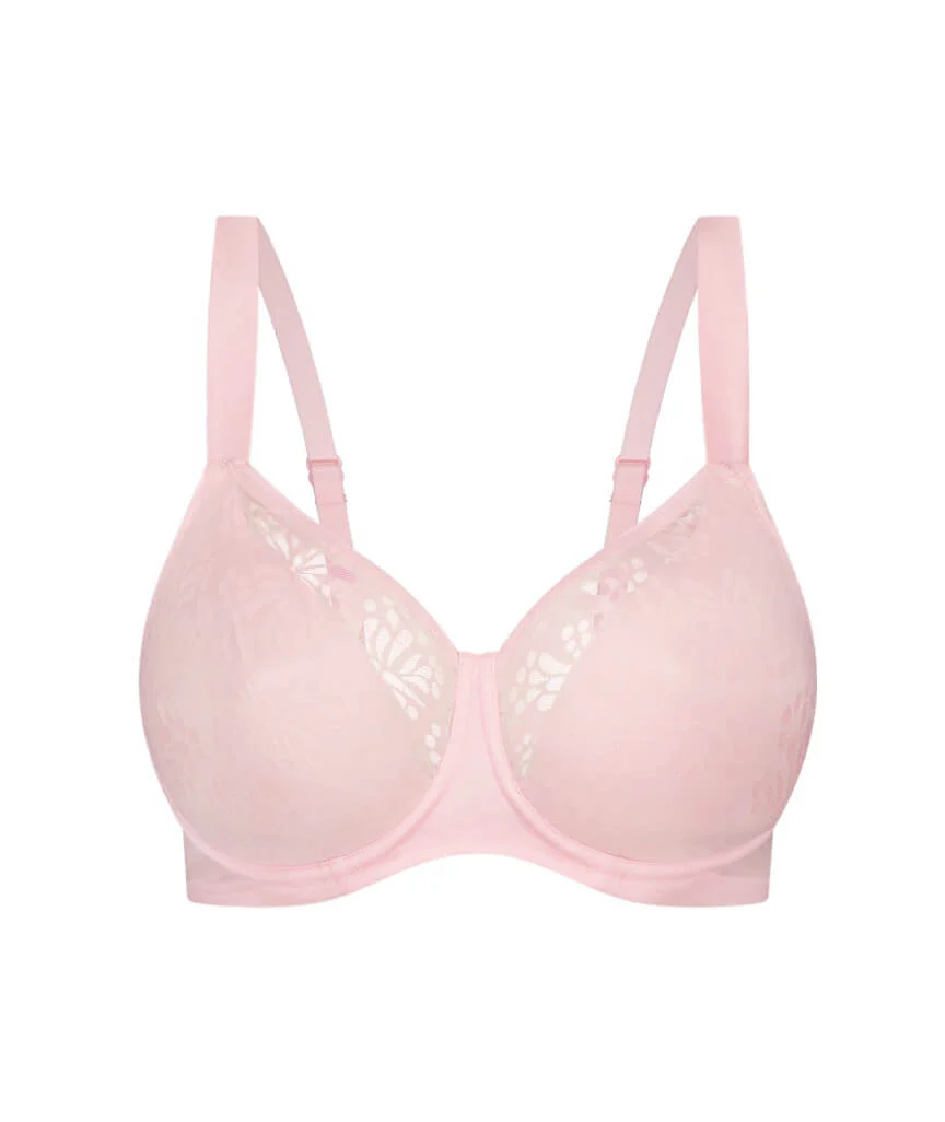 Triumph Lacy Minimizer Bra - Pink - Image 6