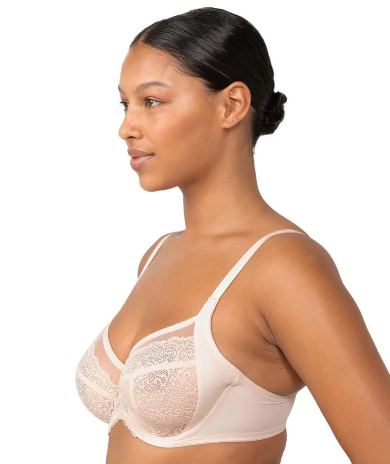 Triumph Sheer Balconette Bra - Nude Pink - Image 3