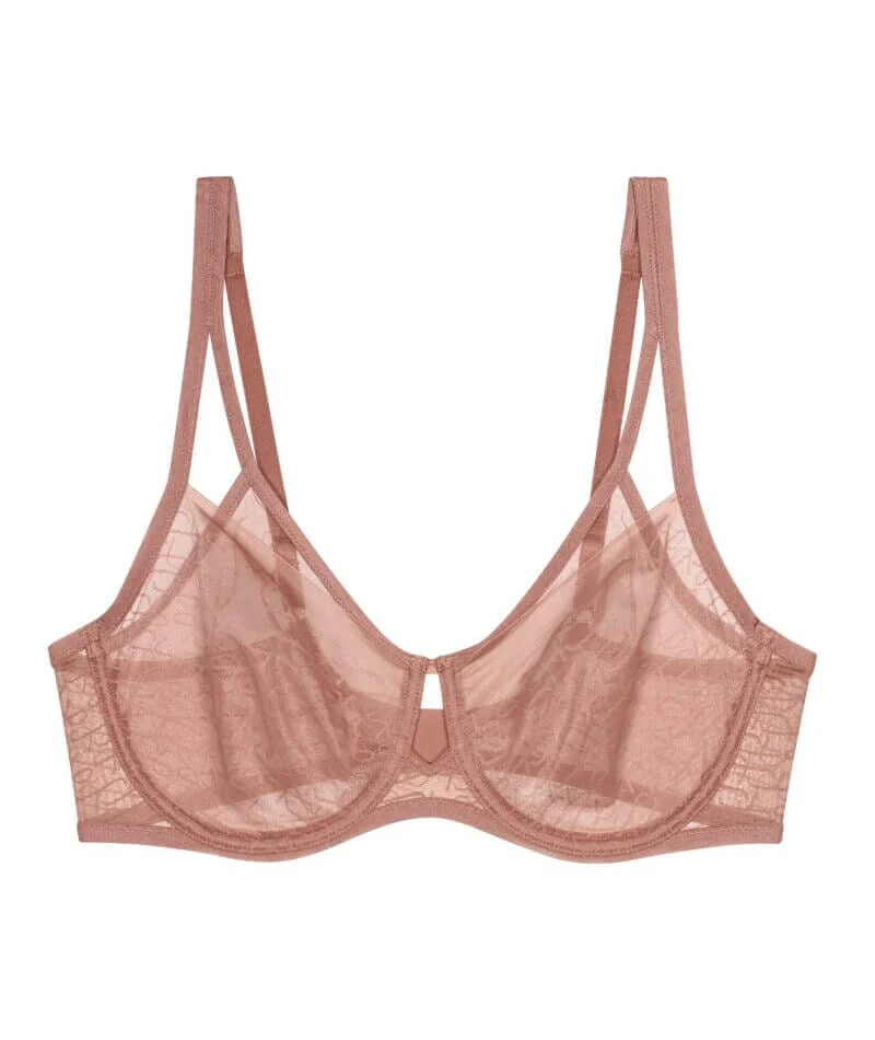 Triumph Signature Sheer Underwired Minimiser Bra - Toasted Almond - Image 3