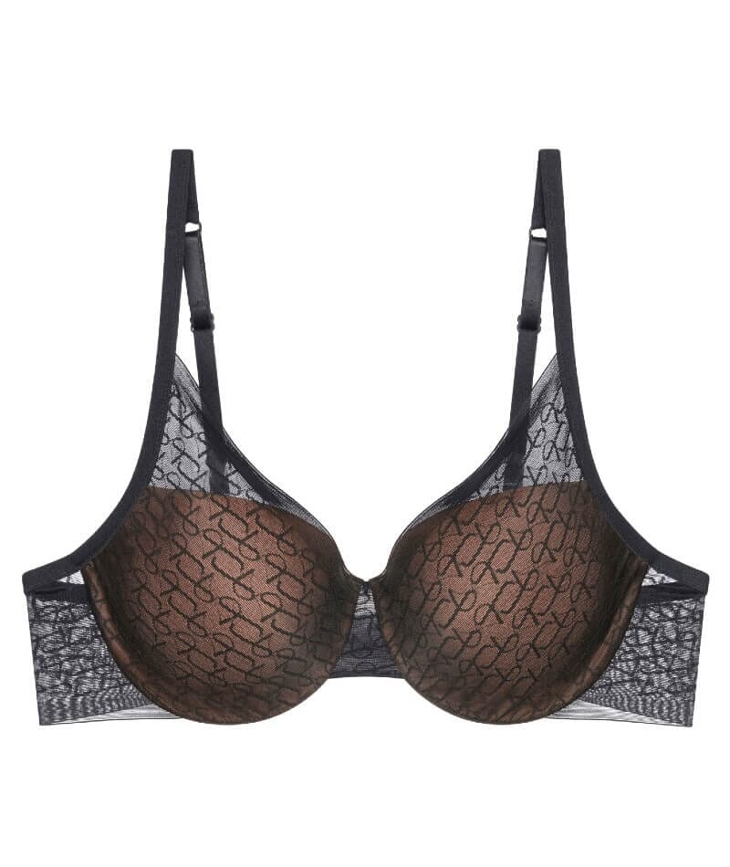 Triumph Signature Sheer Underwired Padded Half Cup Bra - Black - Image 4