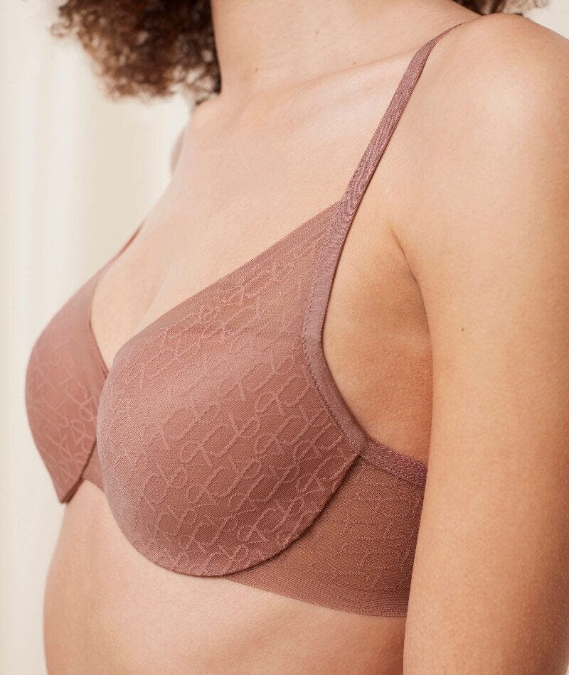 Triumph Signature Sheer Underwired Padded Half Cup Bra - Toasted Almond - Image 3