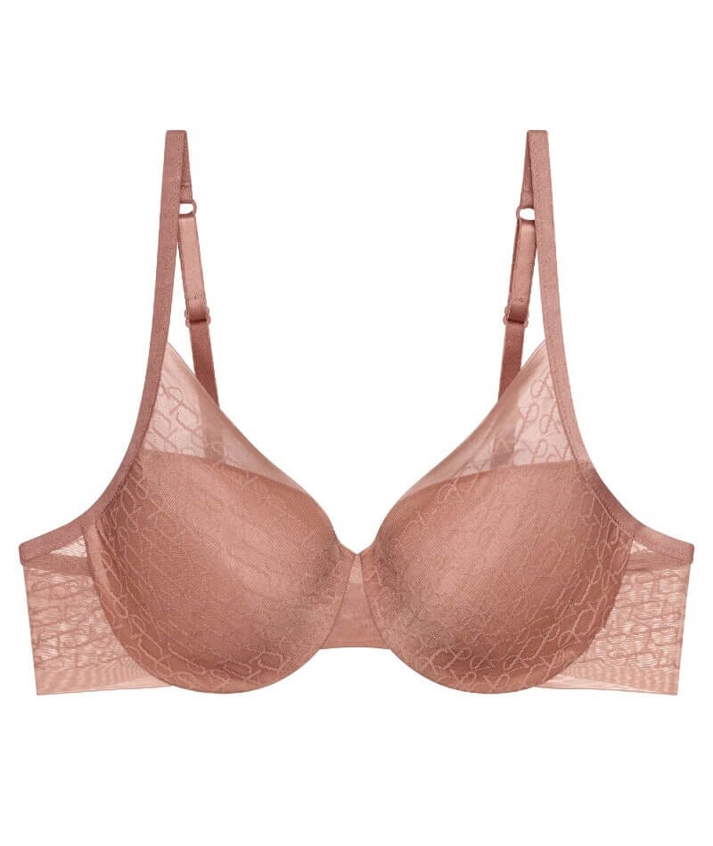 Triumph Signature Sheer Underwired Padded Half Cup Bra - Toasted Almond - Image 4