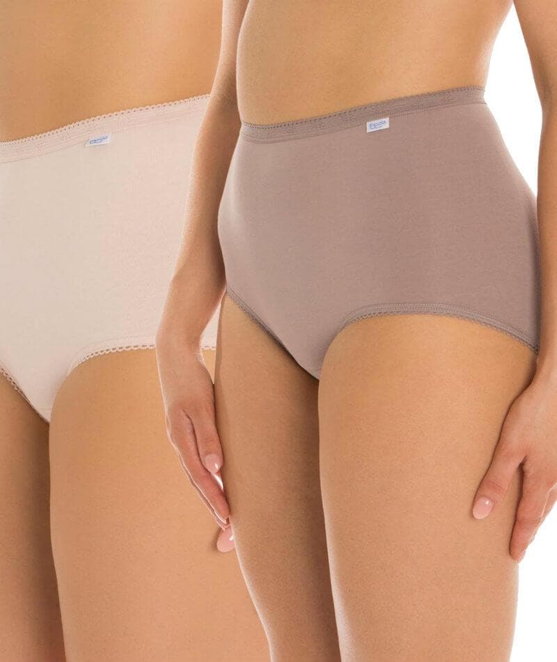 Sloggi Maxi Brief 2 Pack - Pink/Brown - Image 3
