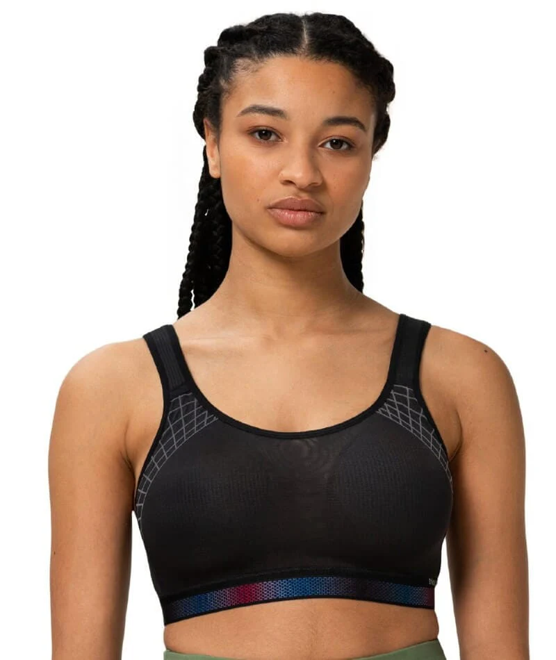 Triumph Triaction Cardio Flow Wire-free Minimiser Sports Bra - Black - Image 2