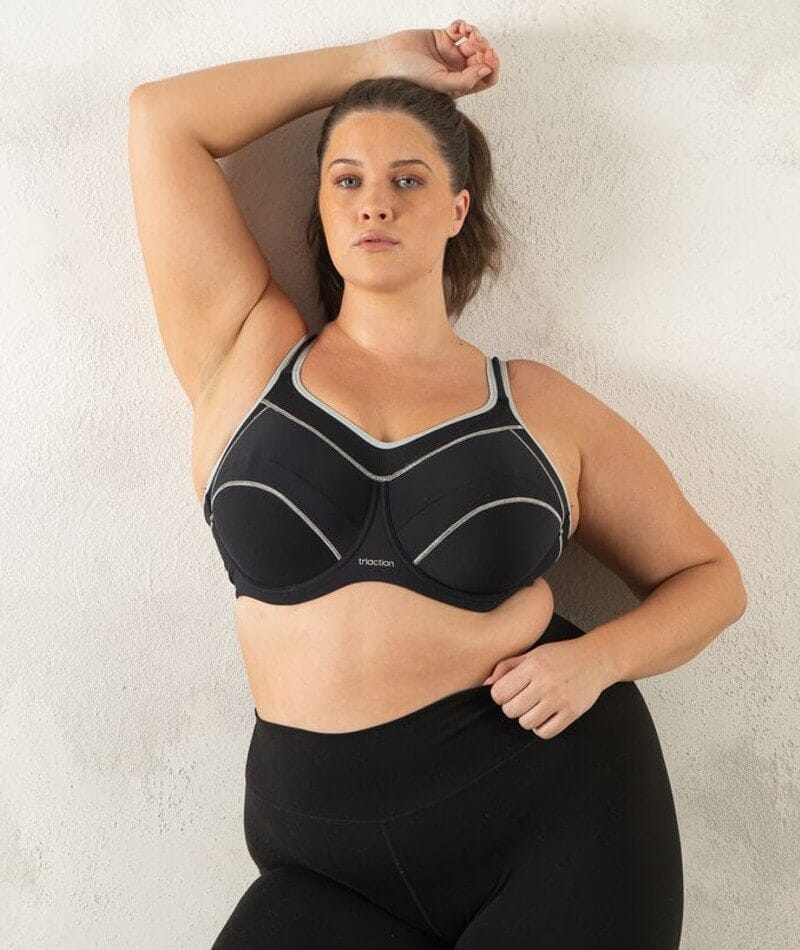 Triumph Triaction Performance Sports Bra - Black / Silver - Image 11
