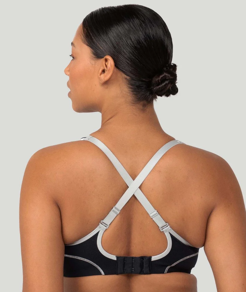 Triumph Triaction Performance Sports Bra - Black / Silver - Image 3