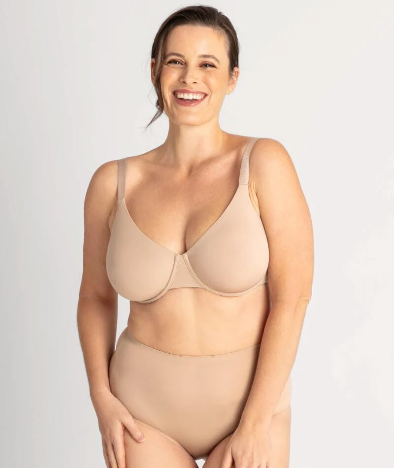 Underbliss Invisibliss Moulded Microfibre Underwire Bra - Nude - Image 4