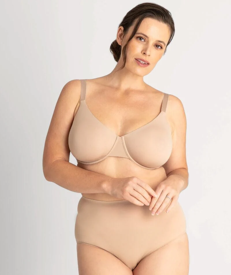 Underbliss Invisibliss Moulded Microfibre Underwire Bra 2 Pack - Nude - Image 6