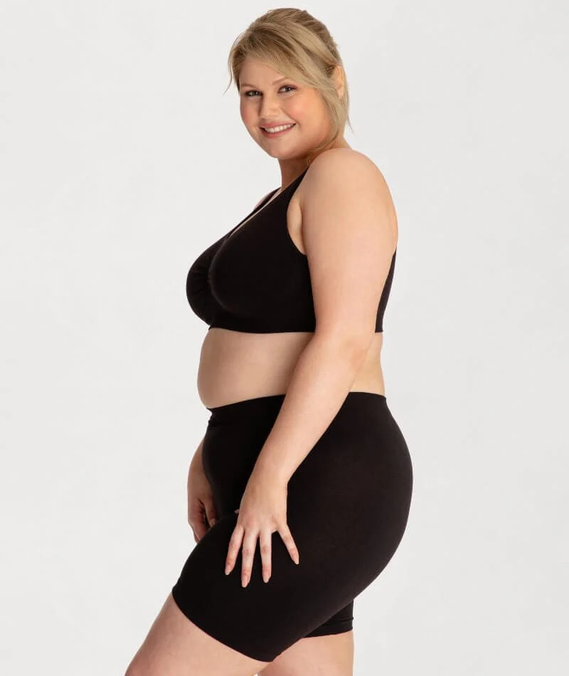 Underbliss Seamless Bamboo Blend Anti-Chafing Shorts - Black - Image 14