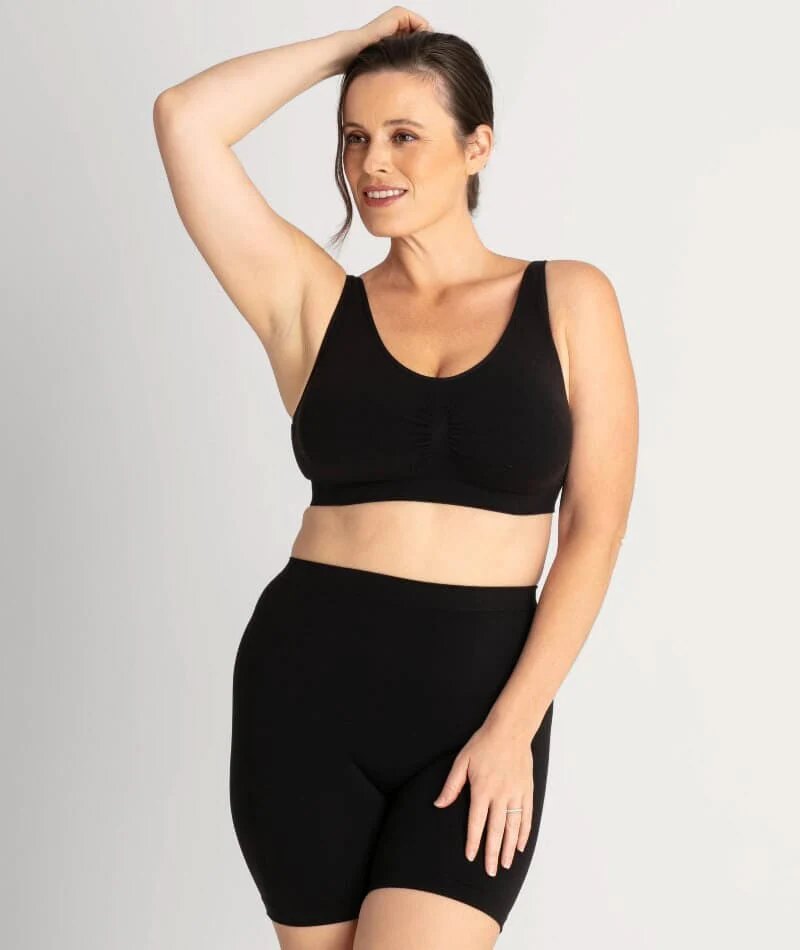 Underbliss Seamless Bamboo Blend Anti-Chafing Shorts - Black - Image 9