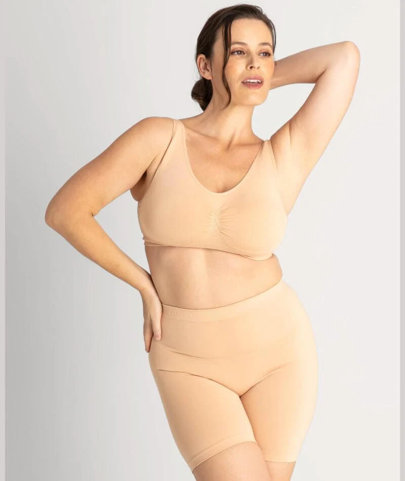 Underbliss Seamless Bamboo Blend Anti-Chafing Shorts - Frappe - Image 10