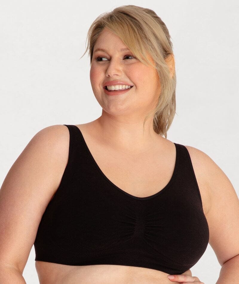 Underbliss Seamless Bamboo Blend Comfort Wire-free Bra 2 Pack - Black - Image 6