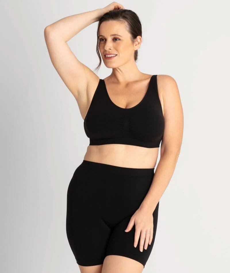 Underbliss Seamless Bamboo Blend Comfort Wire-free Bra 2 Pack - Black/Frappe - Image 24