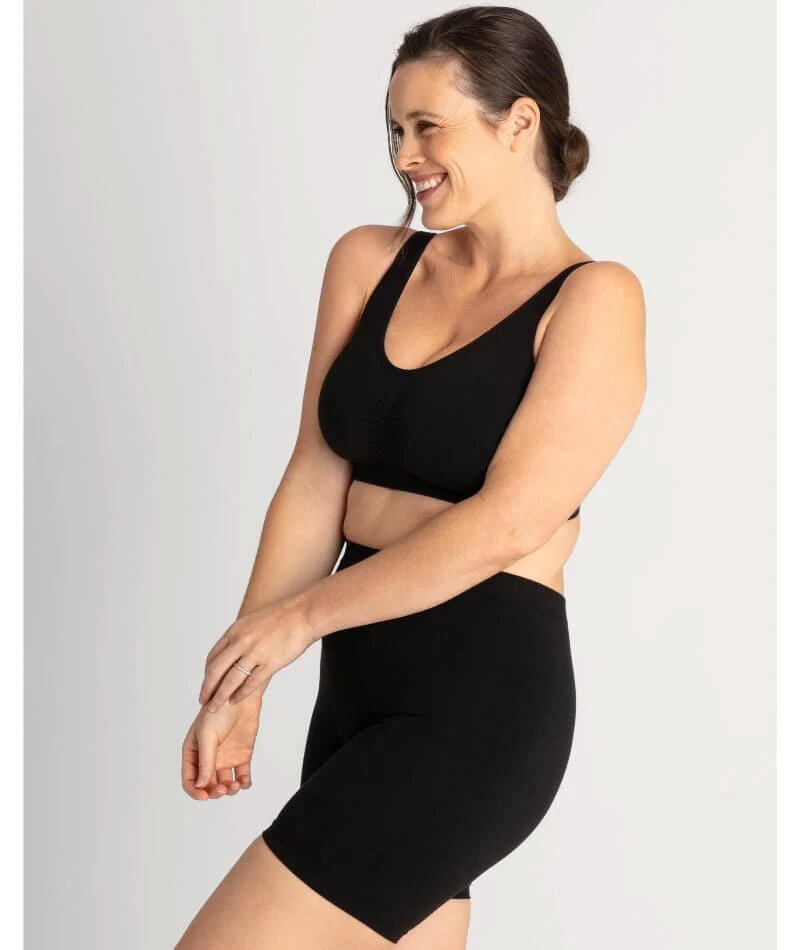 Underbliss Seamless Bamboo Blend Comfort Wire-free Bra - Black - Image 8