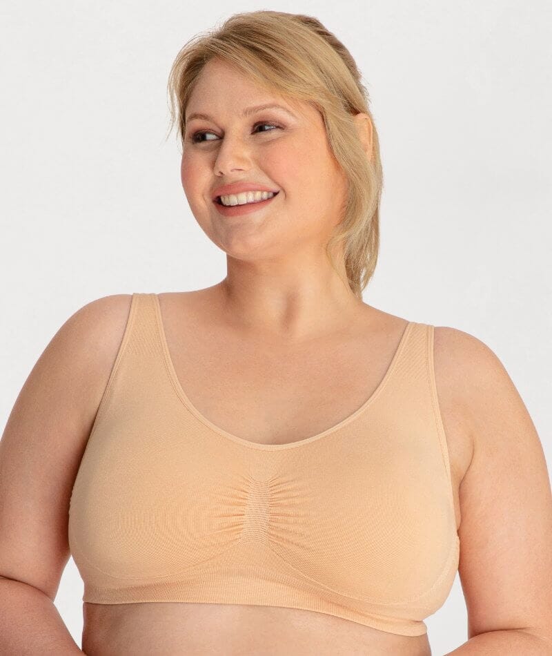 Underbliss Seamless Bamboo Blend Comfort Wire-Free Bra - Frappe - Image 2