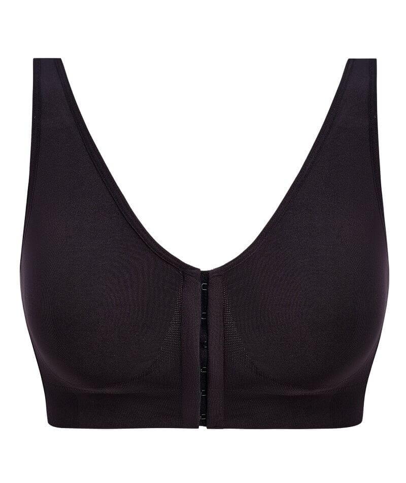Wacoal B-Smooth Front-Closure Wire-free Bralette - Black - Image 6