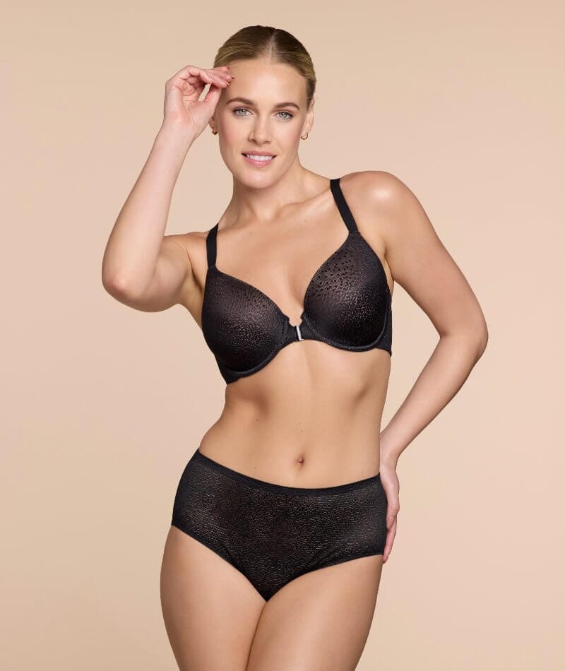Wacoal Back Appeal Underwire Front-Closure Bra - Black - Image 9