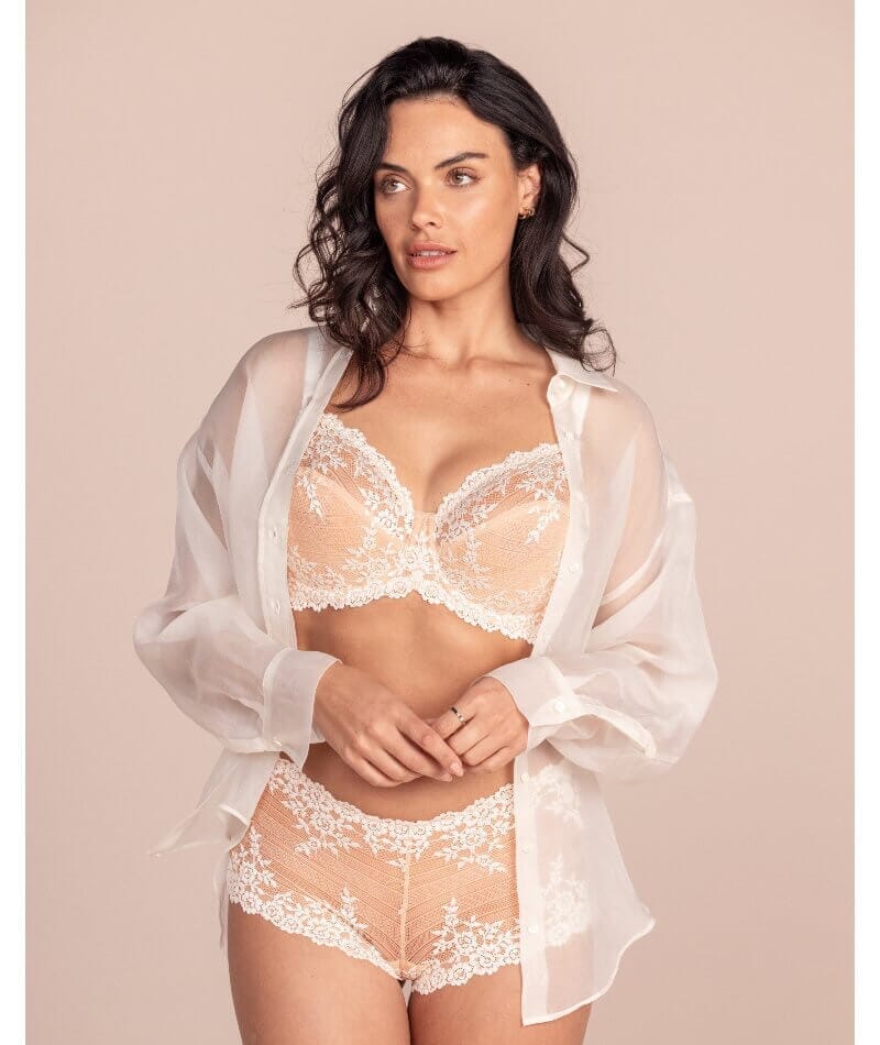 Wacoal Embrace Lace Boy Short - Naturally Nude / Ivory - Image 4
