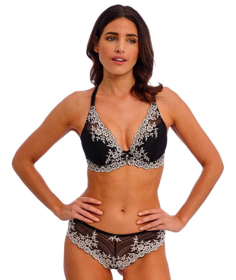 Wacoal Embrace Lace Plunge Underwire Bra - Black - Image 13