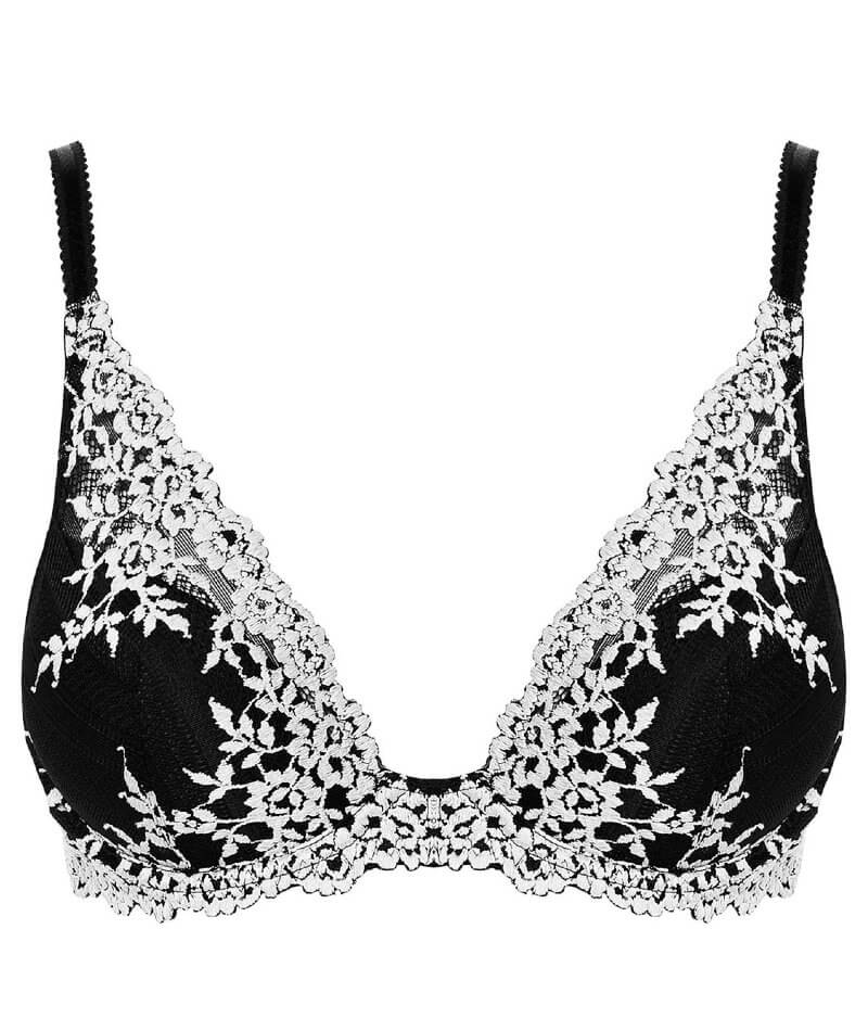 Wacoal Embrace Lace Plunge Underwire Bra - Black - Image 15