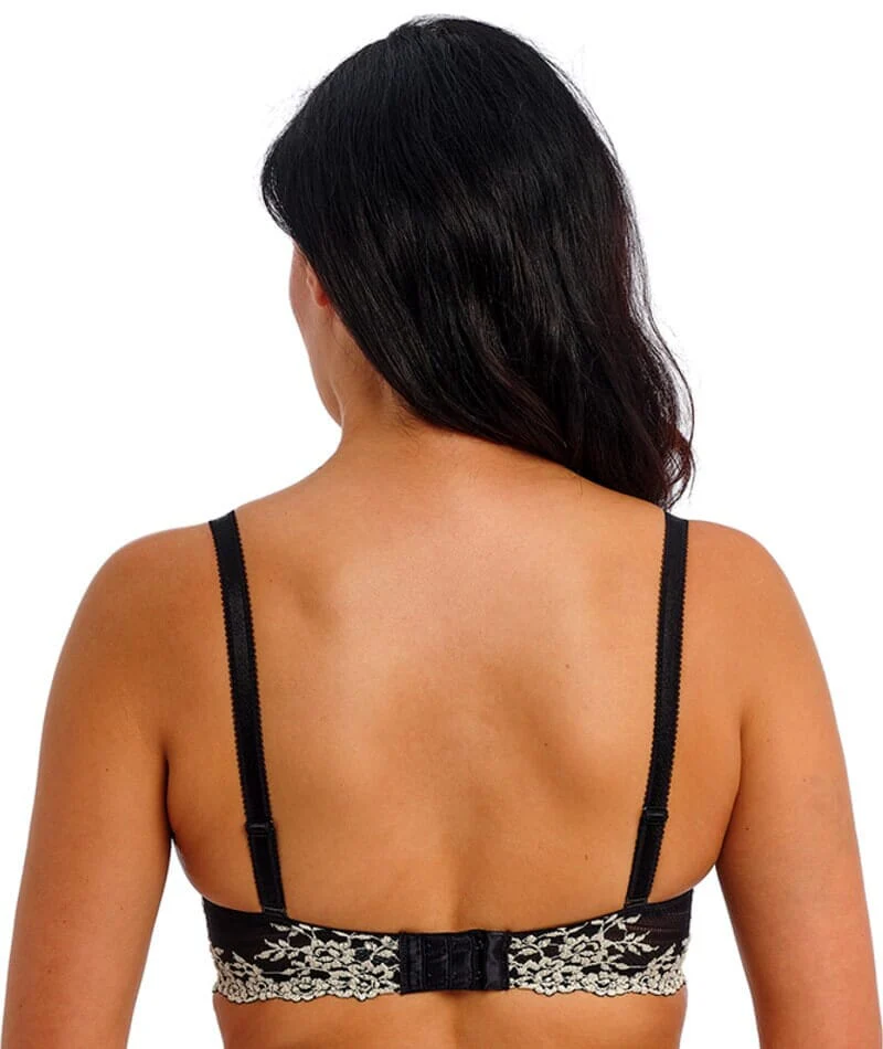 Wacoal Embrace Lace Plunge Underwire Bra - Black - Image 3