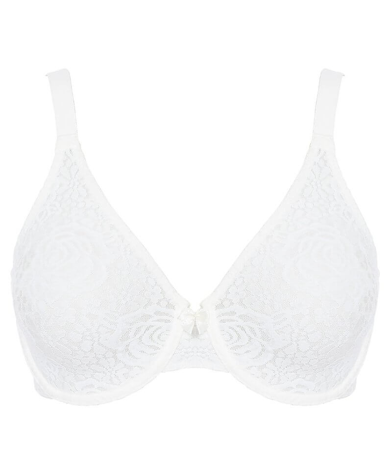 Wacoal Halo Lace Moulded Underwire Bra - Ivory - Image 8