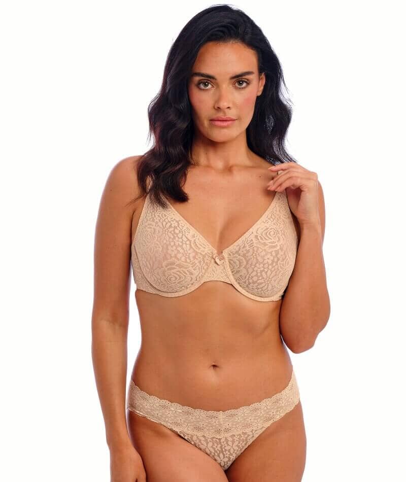 Wacoal Halo Lace Moulded Underwire Bra - Nude - Image 5