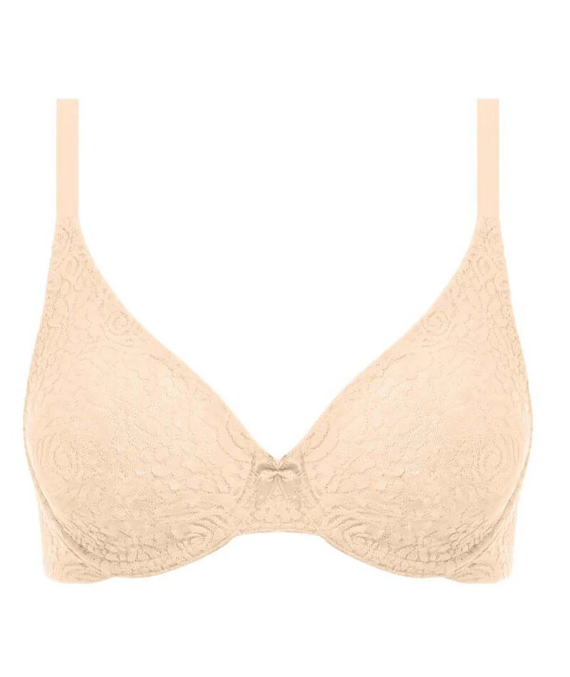 Wacoal Halo Lace Moulded Underwire Bra - Nude - Image 8